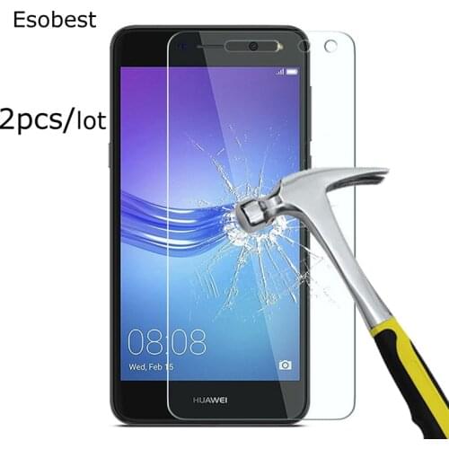 Esobest 2pcs Tempered Glass for Huawei Y6 2017 honor 10 p20 lite pro Screen Protector for Huawei Y6 Y7 prime 2018 Glass film