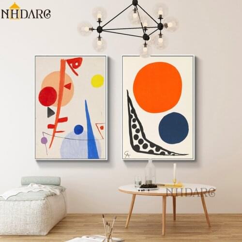 NHDARC Canvas Print Painting Poster Art Orange Abstract Style Wall Pictures for Living Room Porch Home Decoration