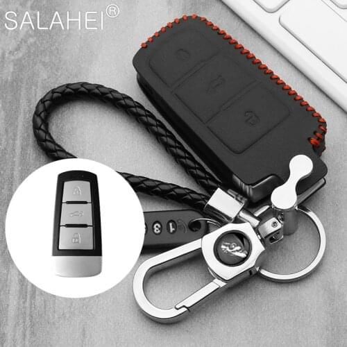 New Genuine Leather Car Key Cover Case For Volkswagen Golf 4 5 6 7 MK7 Passat CC Passat B6 B7 B8 Passat 3C CC Magotan R36 B5 B7L