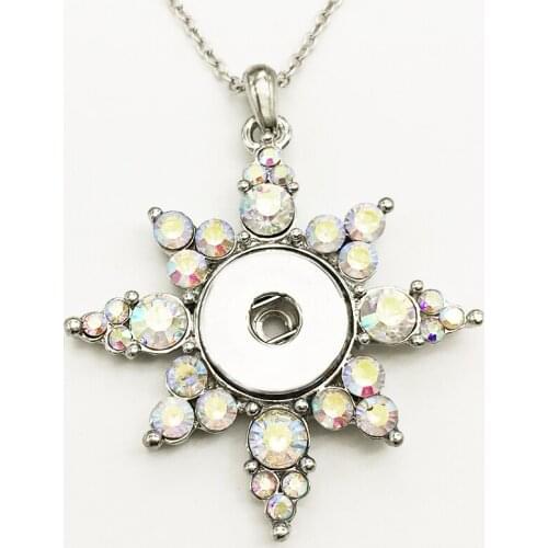 Cross snap button jewelry pendant Necklace OEM, ODM XH5789 (fit 18mm 20MM snaps)