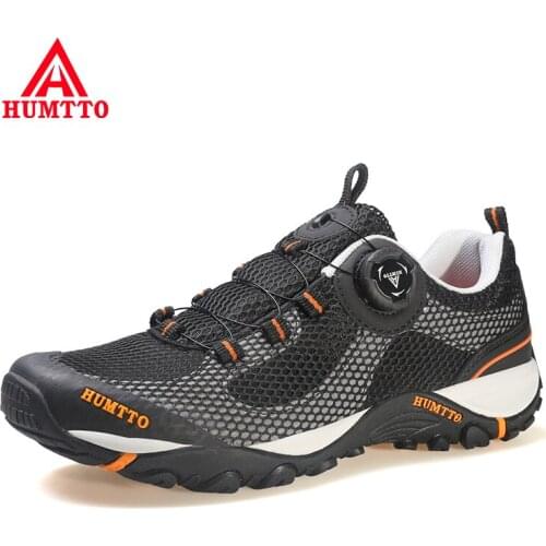 HUMTTO Waterproof Hiking Shoes for Men Breathable Leather Mountain Trekking Sport Shoes Outdoor Climbing Walking Mens Sneakers