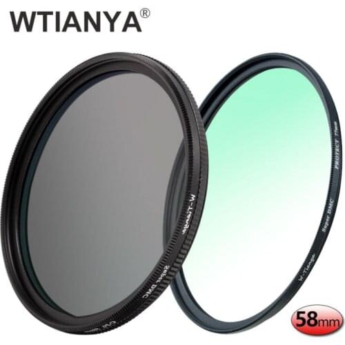 WTIANYA 58mm Multi-coated Circular Polarizer and MC UV Slim PRO Filter Kit for 58 mm Digital Cameras Lens