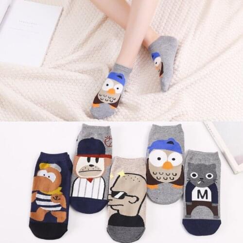 Cool Funny High Quality Pattern Cotton Crew Cartoon Socks Humor Cat Sunglasses Fashion Happy Men Women Novelty invisible socks