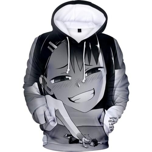 Fashion Harajuku Nagatoro Hayase 3D Hoodies Sweatshirts Casual Boys/Girls Pullovers Clothes New Anime Print Nagatoro Hayase Tops