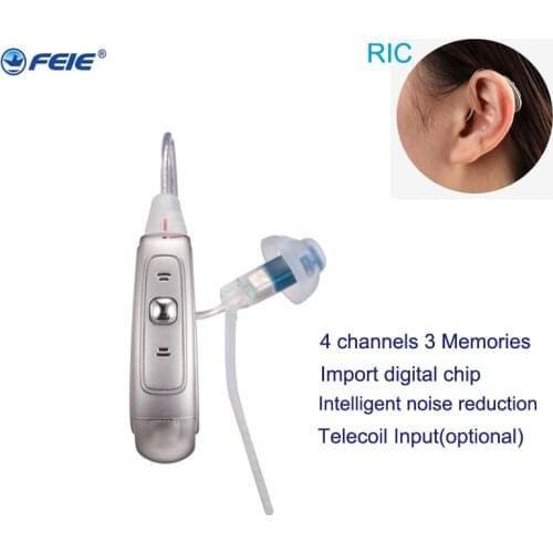 Fashion Ear Sound Amplifier Mini Digital Hearing Aid RIC Digital Hearing Aids Health Care Earphone with A312 Batteries my-19
