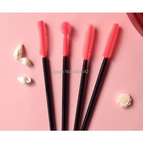NEW Magenta Disposable Mascara Wands Brushes silicone eyelash brush (10000pcs/lot) + Free shipping