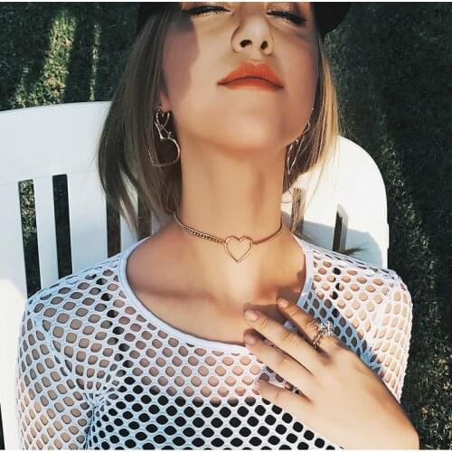 Hot Newest fashion accessories Bohemia gold color alloy heart shape chains necklace for couple lovers' N392