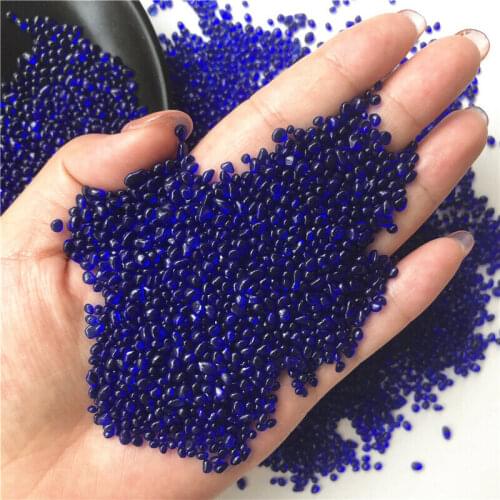 Wholesale 50g 2-5mm K5 Cobalt Blue Glass Gravel Glaze Stone Rock Polish Aquarium Specimen Crystal Healing