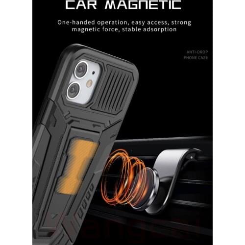 For Xiaomi Redmi Note 10 9 Pro Max 10S 9S 9T X10 Shockproof Car Magnetic Case Mobile Phone Protection Antidrop Kickstand Cover