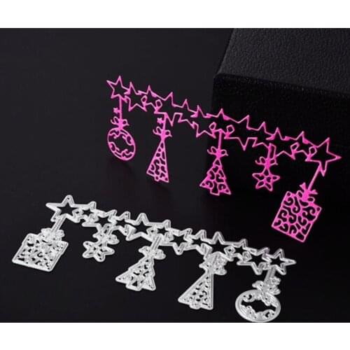 SCD117 Star Lace Metal Cutting Dies For Scrapbooking Stencils DIY Album Cards Decoration Embossing Folder Die Cuts Template Mold