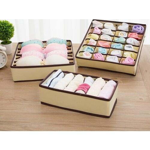 Underwear Storage Basket Room Box Sorting Large Capacity Drawer Closet Clothes Bedroom Collapsible Storage Box
