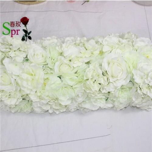 SPR 25cm width ivory wedding arch flower table runner centerpiece stage backdrop decorative artificial flower wholesale