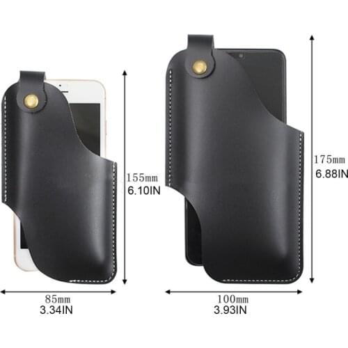 Men Phone Carrier Belt Hip Pouch Hanging Waist Bag Holster Wallet PU Leather X5XA