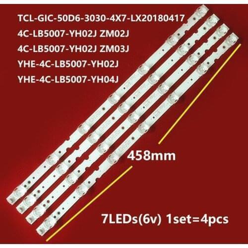 50p65us 50D6 50A360 50A730U 50S421 50S423 LED Backlight strip 7lamp For TCL-GIC-50D6-3030-4X7-LX20180417 4C-LB5007-YH02J ZM03J