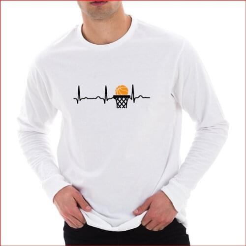 TARCHIA 2022 Brand Wave Basketball Oversized Free Shipping Eur Size Long Sleeve Men T-Shirt 100% Cotton Plus Size Tee Fashion