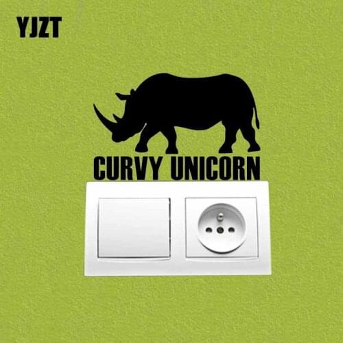 YJZT CURVY UNICORN Vinyl Wall Decal Art Switch Sticker Home Decoration Fashion Art 17SS-0575