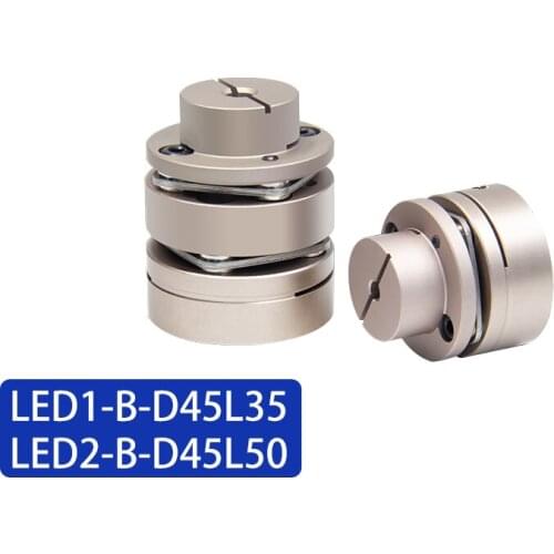 Cloweit D45L35 D45L50 Clamp Coupler Encoder CNC 6mm to 22mm Shaft Connect Aluminum Diaphgram Coupling