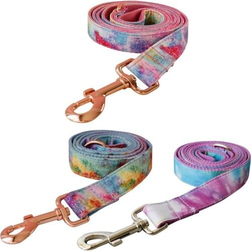 Zharan Mixed color rendering Fashion Dog Leash Personalized Engraved Pet Name Pecial Dog Rope Leash Pet Accessories