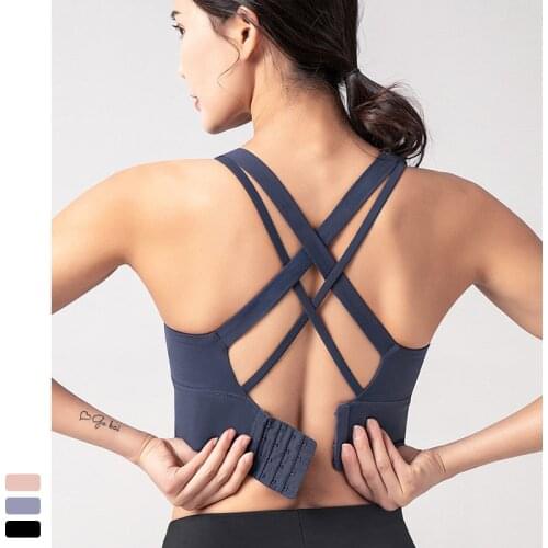 Women Sexy Sport Bra Breathable Running Crop Top Fitness Clothing Yoga Gym Bra Padded Super Sports Bra High Impact Tops