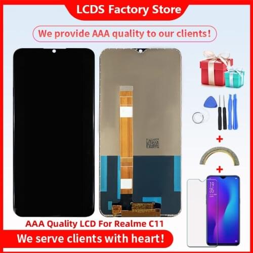 AAA Quality LCD For OPPO Realme C11 LCD With Frame Display Touch Panel Screen Digiziter Sensor Assembly For OPPO Realme C11 LCD