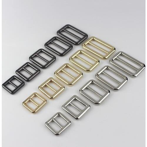 1pcs Metal Cast Tri-Glide Buckle 3 Bar Adjuster Slider Middle Center Bar Buckle for DIY Leather Craft Bag Backpack Strap Belt