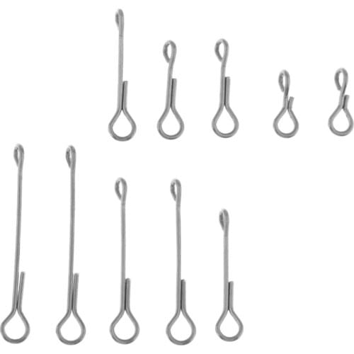 10pcs Stainless Steel Fish Skull Articulated Shank Fish Spine for Fly Tying DIY Fly Fishing Tool