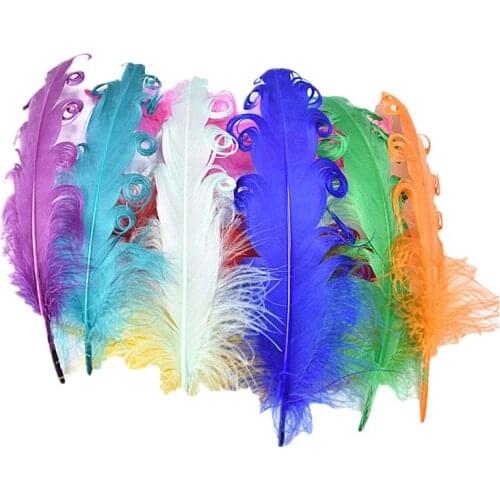 20/100pcs Natural dyeing curly Goose Feathers diy Feathers for crafts Christmas wedding costumes hat Decorative plumes 13-18cm