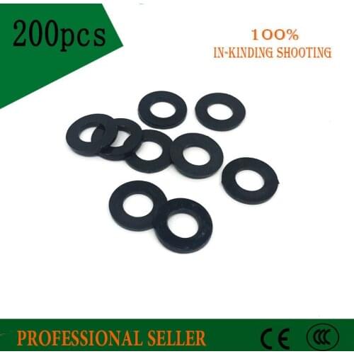 200pcs M14 M14 x 27mm x 2.5mm M14*27*2.5 mm Black B Nylon Flat Washer Plastic Insulation Plain Ring Gasket