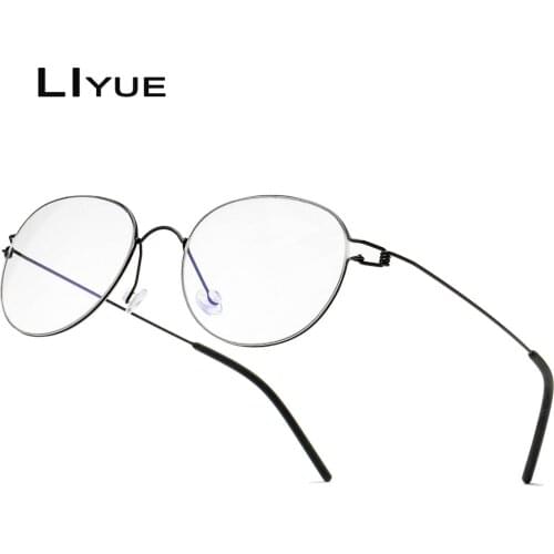 2020 Round Titanium eye glasses frame men women Retro Optical EyeGlasses eyewear frames Myopia Prescription glasses Spectacles