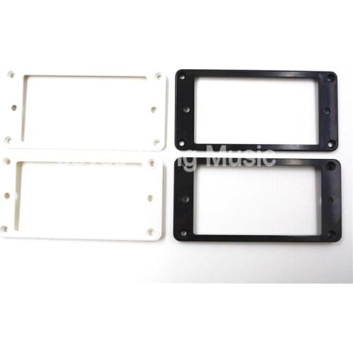 4pcs Black White Flat Plastic Humbucker Pickup Frame Holder Mounting Ring 3*5/5*7mm
