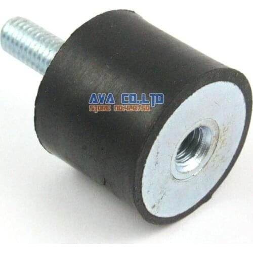 4 Pieces 30*25mm Body M8*23mm Male Female Rubber Anti Vibration Mount Bobbin Isolator