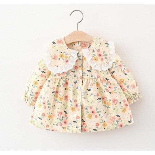 5 Pieces/Lot) 2021 New Arrival Floral Pattern Girls Dress Spring 022306