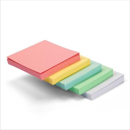 5PCS sticky notes super sticky notes 90 * 90 * 40 mm 5 color sticky notes a total of 400 office and learning stationery