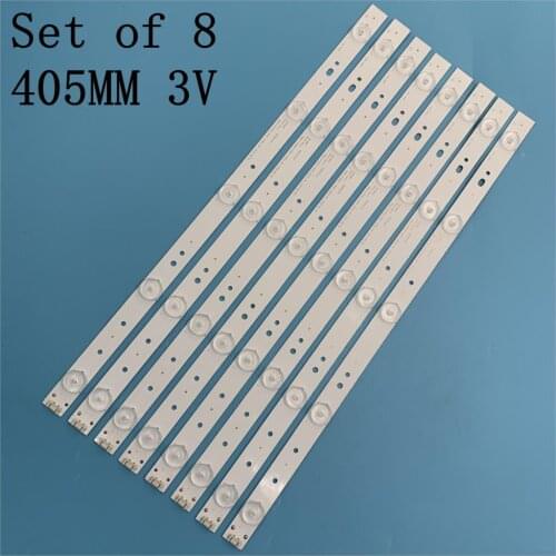 8Pieces/lot FOR Skyworth 43E3500 43E3000 43X5 TV light strip 5800-W43001-3P00/5P00 40.2CM 3V 100%NEW