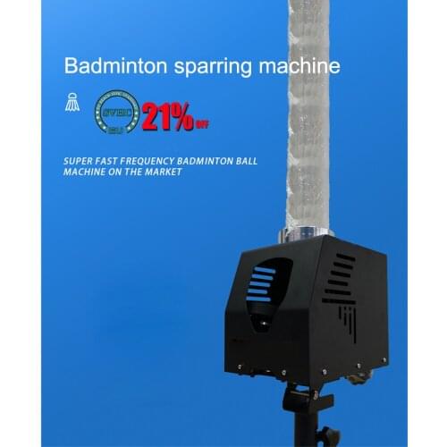 Badminton Automatic Ball Machine Portable Single Trainer Swing Trainer Adjustable Height Range 1~1.8M Sports Equipment SPT1000