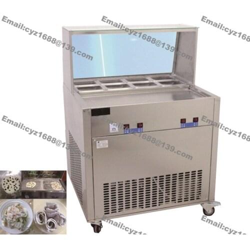 Free Shipping R22 Double Compressor Stainless Steel 110v 220v Electric Flat Pan Stirring Fried Yogurt Ice Cream Roll Machine