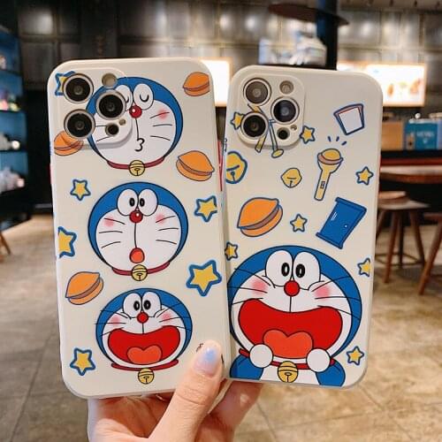 Doraemon Anime Phone Case, Suitable For IPhone 11 12 Mini XR XS X 8 7 6 Plus Pro Max Lens Protective Cover