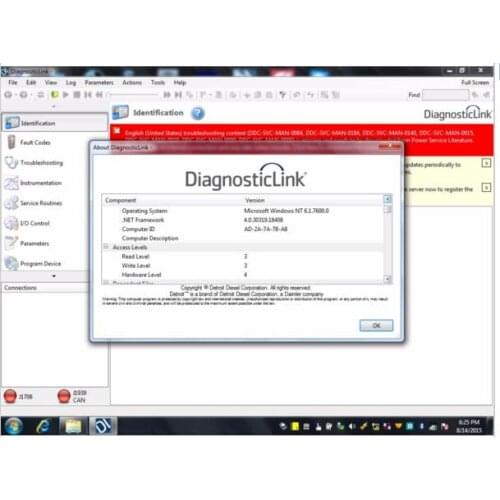 Detroit Diesel Diagnostic Link DDDL 8.02 - Engineering+FP LOADER [ USB Dongle] It can Change All Parameters (Gray one)