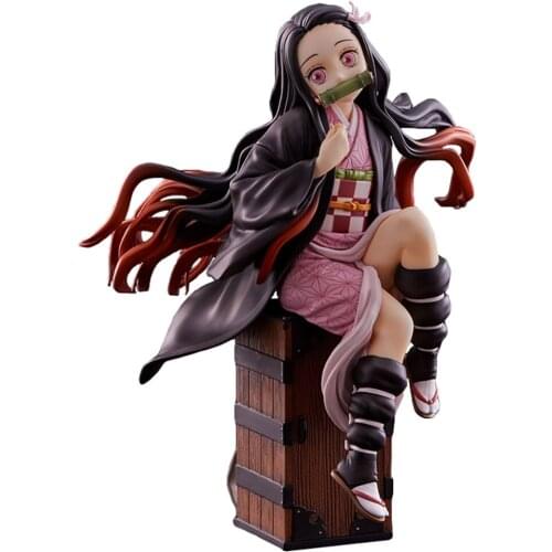 Exquisite Quality Demon Slayer Kimetsu No Yaiba Anime Model Kamado Nezuko GK Action Figure 17cm PVC Statue Collectible Toy