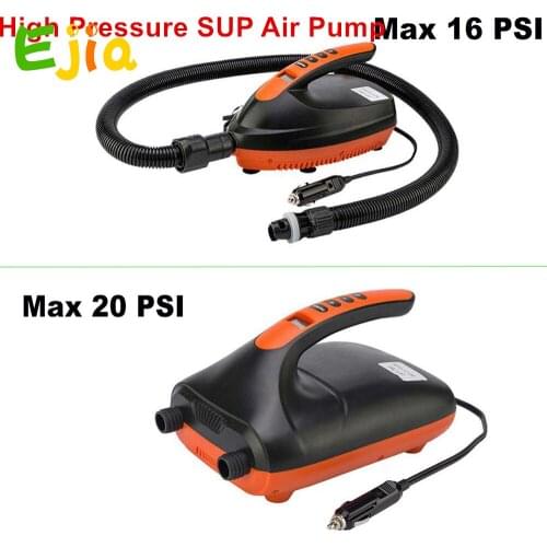 16/20PSI SUP Electric Air Pump Surfboard Paddle Compressor High Pressure Car Tire Tyre Inflator For Surfing Board Matress