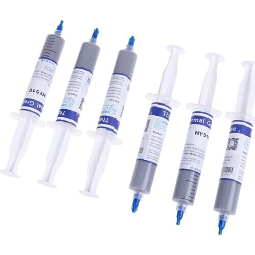 Hot sale 3 Pcs Hy510 30g Grey Thermal Conductive Grease Paste For CPU GPU Syringe Chipset Cooling Thermal Grease Heat Sink