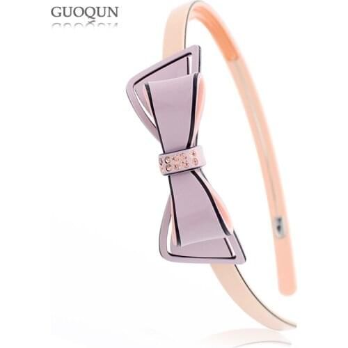 Vintage Hair Band - Butterfly Hair Ornament Headband for Women Lady Fashion Acetate Hair Accessory Jewelry Tiara for Thick Hair