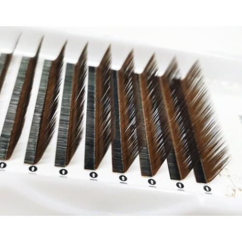 Brown lashes individual eyelashes mix length soft natural false eyelash extension Faux Mink Cilia Lashes For Professionals