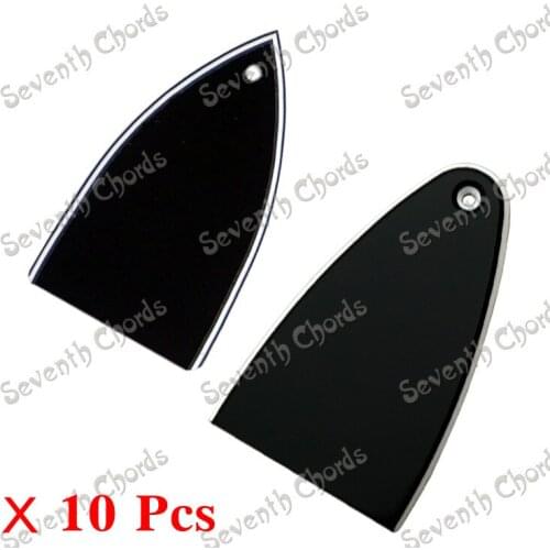 10 Pcs Black Plastic 1 Hole Bass Guitar Truss Rod Cover Plate / HA2006/HA2009 / 2 Size for choose