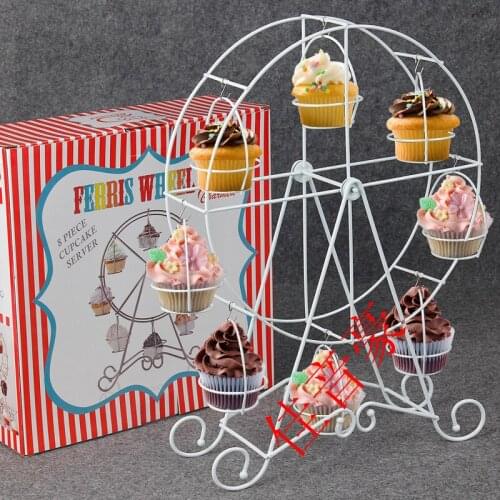 Kitchen Bakeware Cake Tools Ferris Wheel Party Rotatable Pastry Cupcake Dessert Display Holder Cups Supplies Cake Stand Rack