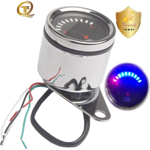 Universal Motorcycle Electronic oil Meter Digital Oil Fuel Gauge Scooter LED Indicator Speedometer Backlight 12V Moto instrument