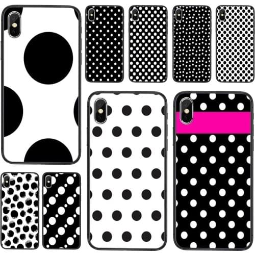 Soft TPU Phone Case Black Gold Polka Dots For Galaxy Note 20 10 9 8 Lite Pro Ultra M51 M31 M30S A10 A10S A8 A7 A5 J6 J8 2018
