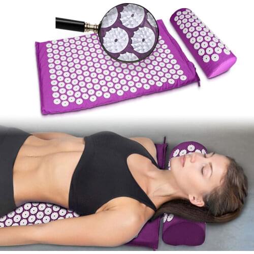 Non-slip Shiatsu Mat Massage Yoga Mat Acupoint Massage Relieve Pressure Back Body Pain Needle Mat Acupuncture Mat
