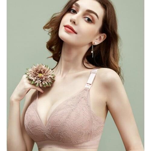 New Maternity Bra Lace Nursing Bra Sexy Breastfeeding Bra Front Closure Open Pregnancy Women Feeding Bras Sujetador Lactancia