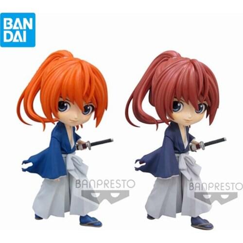 Bandai Figure Q Version Posket HIMURA KENSHIN Model Anime Characters Gift Japanese Animation Dolls Collectible Childrens Toys